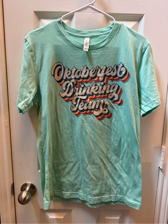Bella Canvas Tops - Bella Canvas Mint Graphic Tee with Retro Multicolor Print size M